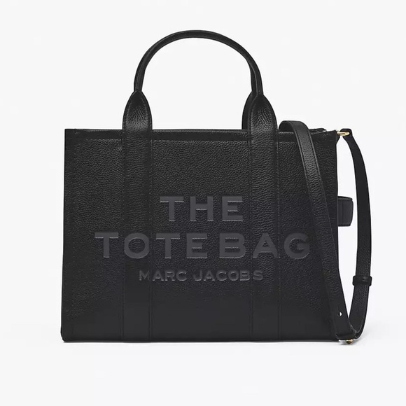 Marc Jacobs Black Leather Tote (Medium) - Picture 2 of 8